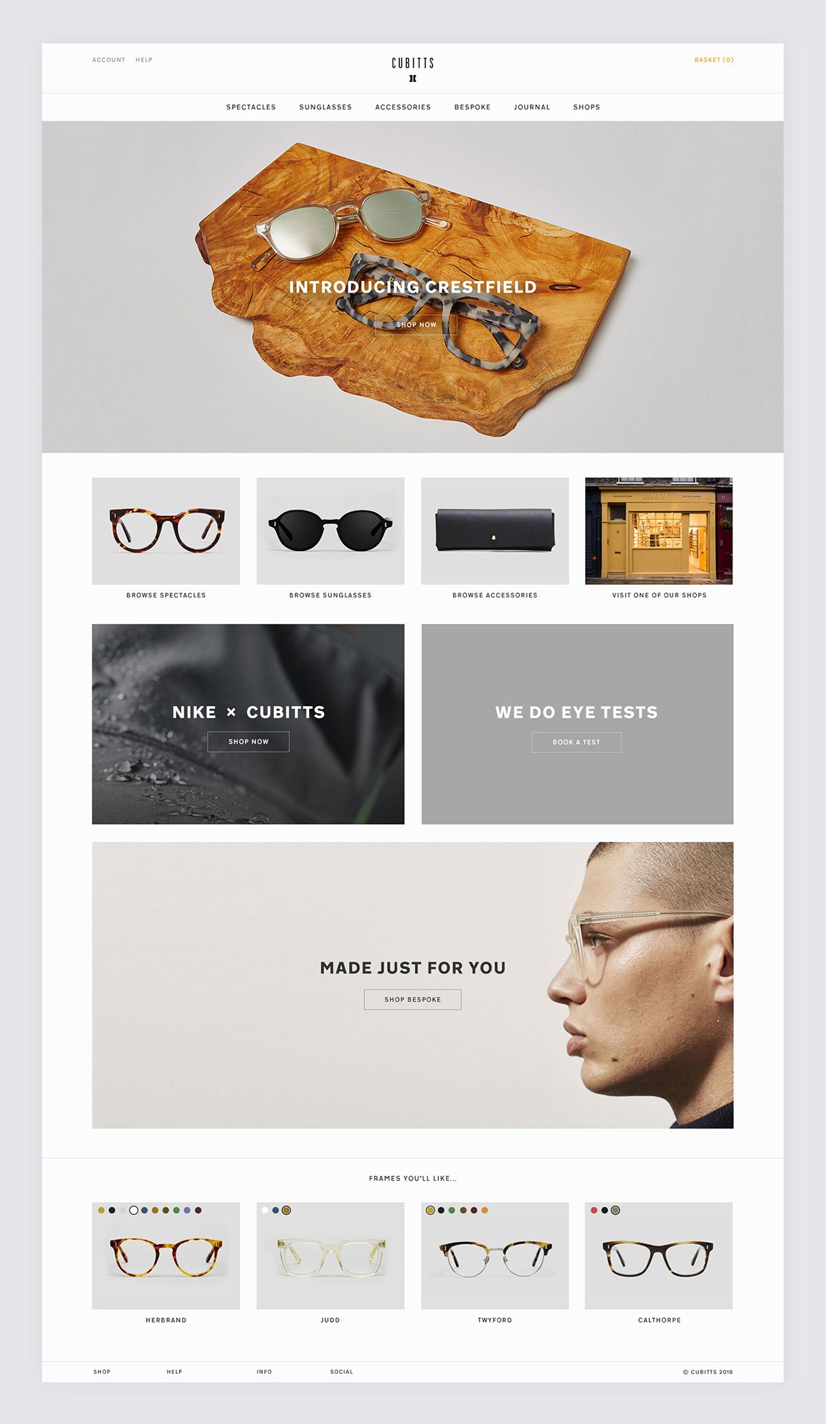 Cubitts眼鏡品牌設(shè)計(jì) 網(wǎng)站設(shè)計(jì)