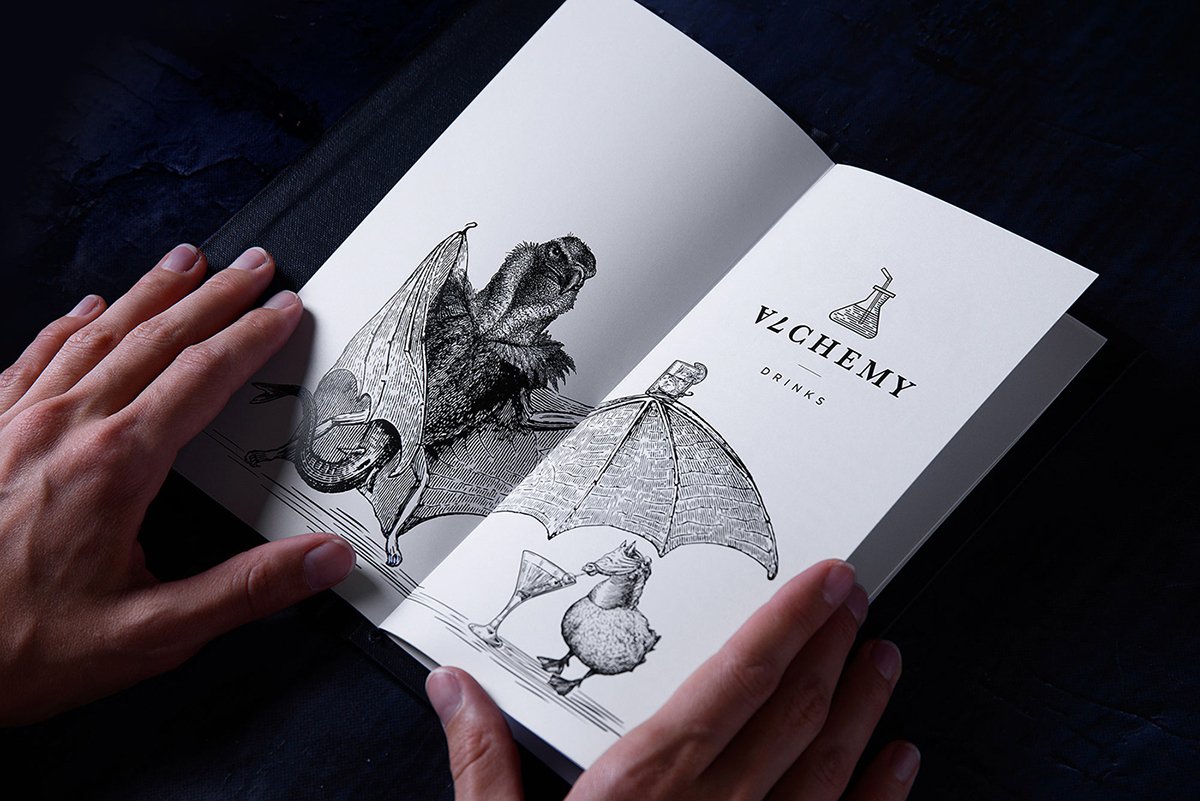 Alchemy Bar雞尾酒酒吧品牌設(shè)計(jì)欣賞,酒吧品牌設(shè)計(jì)，餐飲品牌設(shè)計(jì)，酒吧空間設(shè)計(jì)，酒吧品牌策劃，酒吧品牌全案策劃，餐飲品牌策劃，深圳品牌設(shè)計(jì)，深圳品牌策劃，深圳品牌全案策劃，深圳品牌形象塑造，深圳包裝設(shè)計(jì)，深圳空間設(shè)計(jì)，左右格局