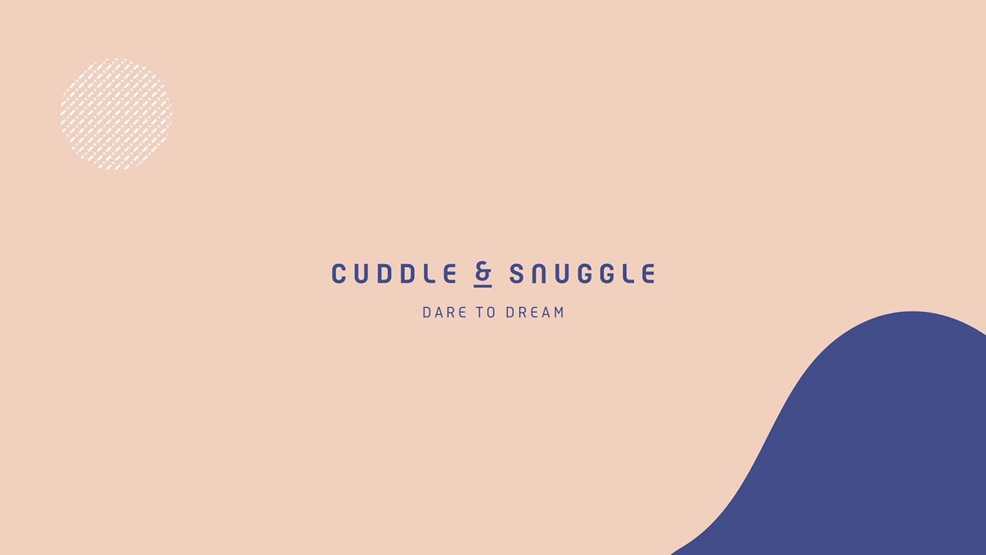 現(xiàn)代奢華Cuddle Snuggle家紡品牌設計和品牌策劃案例，家居品牌設計，家居品牌策劃，深圳品牌設計，左右格局