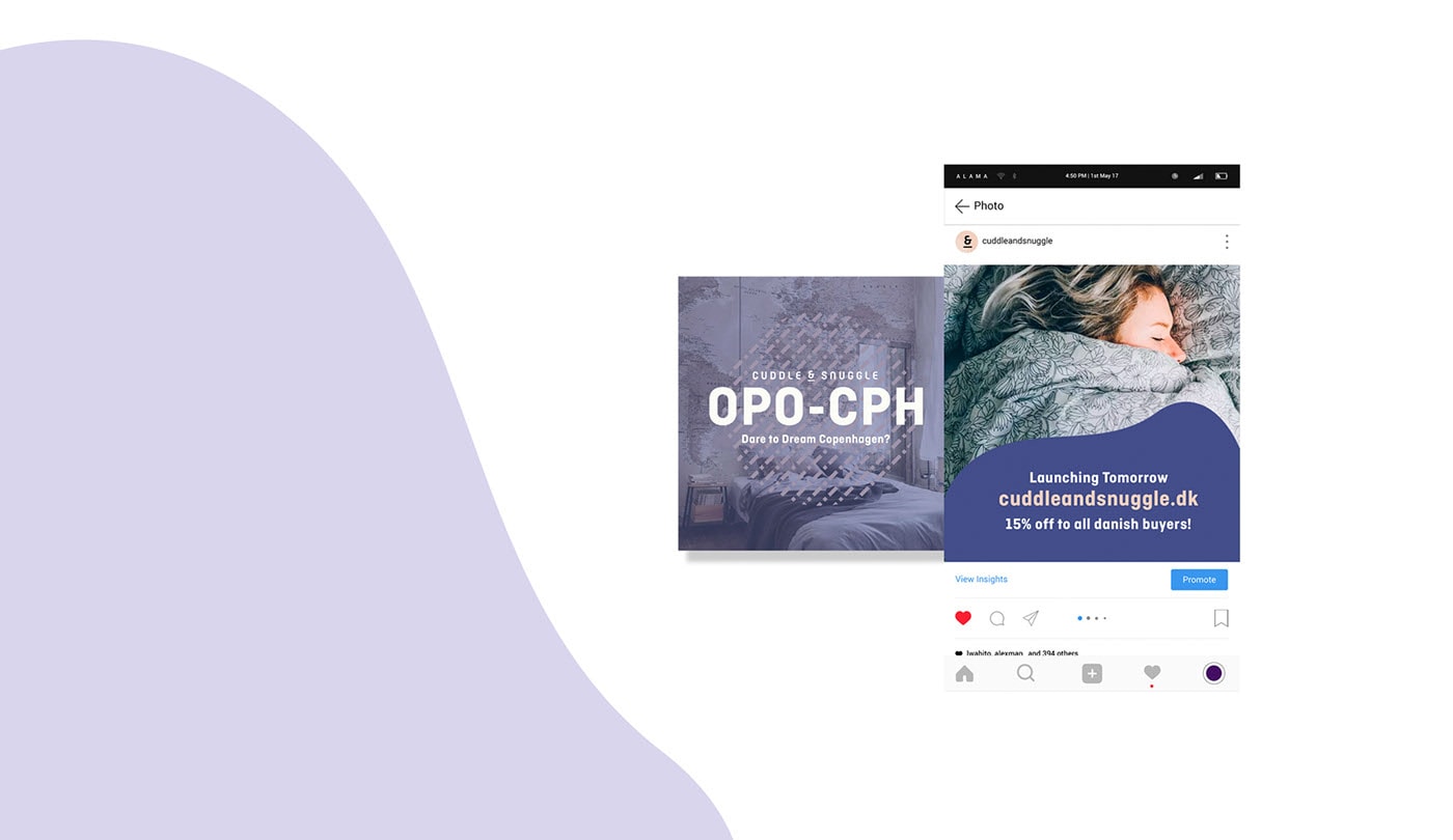 現(xiàn)代奢華Cuddle Snuggle家紡品牌設計和品牌策劃案例，家居品牌設計，家居品牌策劃，深圳品牌設計，左右格局